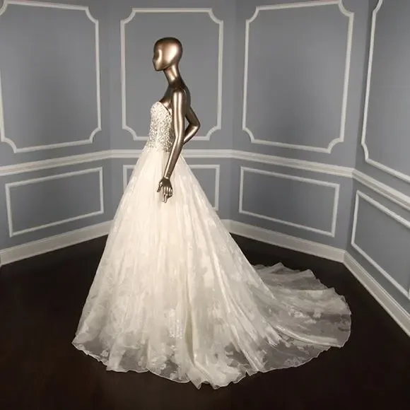 FRANCESCA MIRANDA Couture Gaelle Strapless Aline Ballgown Wedding Dress Gown 10